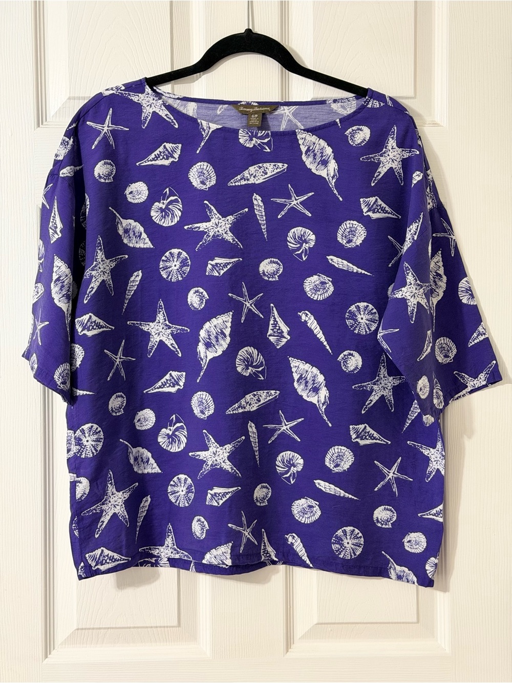 Tommy Bahama Royal Purple Seashell Print Tunic